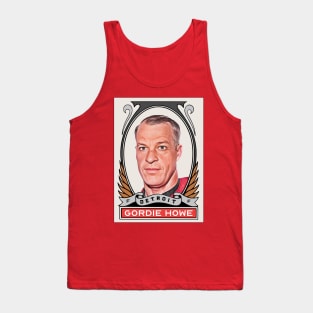 Gordie Howe Vintage Style Hockey Card Tank Top